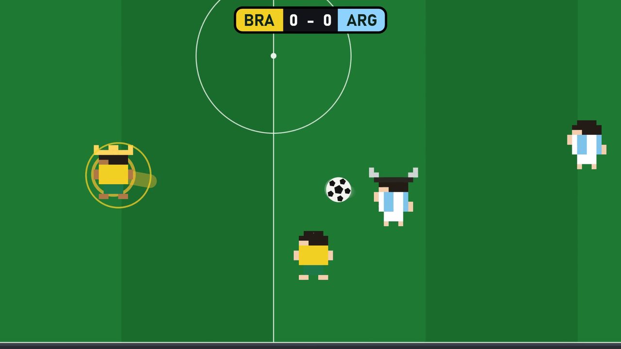 Kick-off, Brazil against Argentina